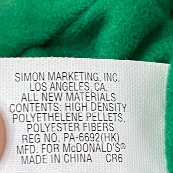 Ty Teenie Beanie Babies Green Shamrock Teddy Bear “Erin” RARE 1993 - Picture 5 of 5